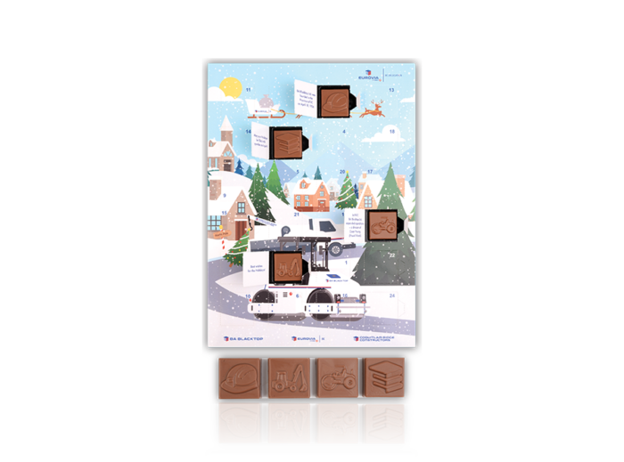 ZAdvent Calendar24 pieces Customized Belgian Chocolate in a